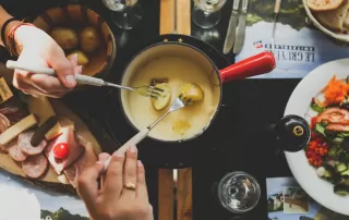 cheese fondue catering Station