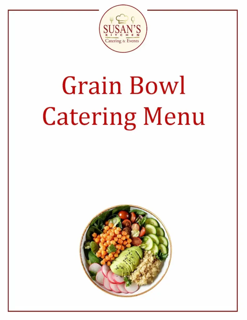 Grain Bowl Catering Menu