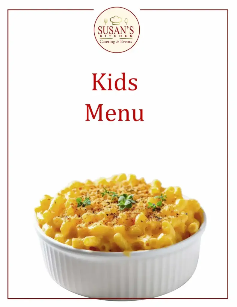 Kids Catering Menu