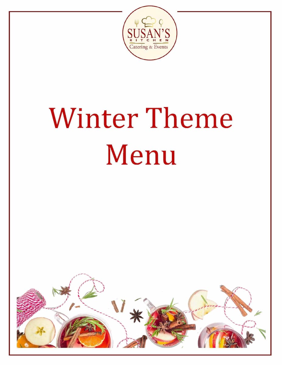 Winter Theme Catering Menu